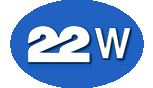 22 W in blue oval nd link to channel 22 TV weather